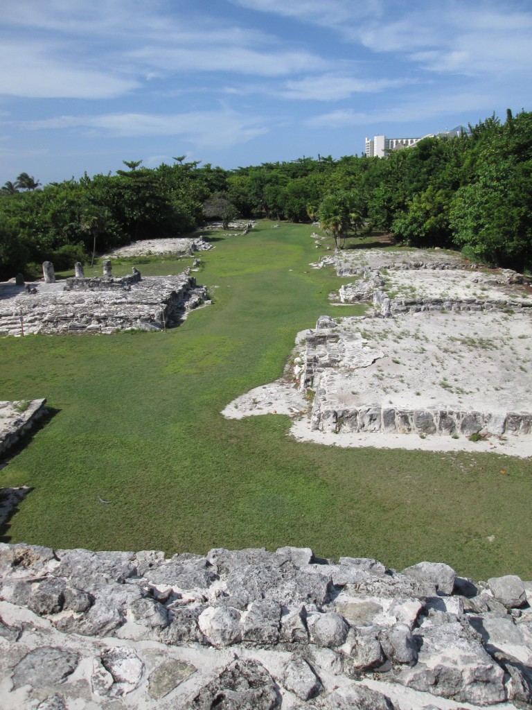 View of modern hotel in the distance at the El Rey site