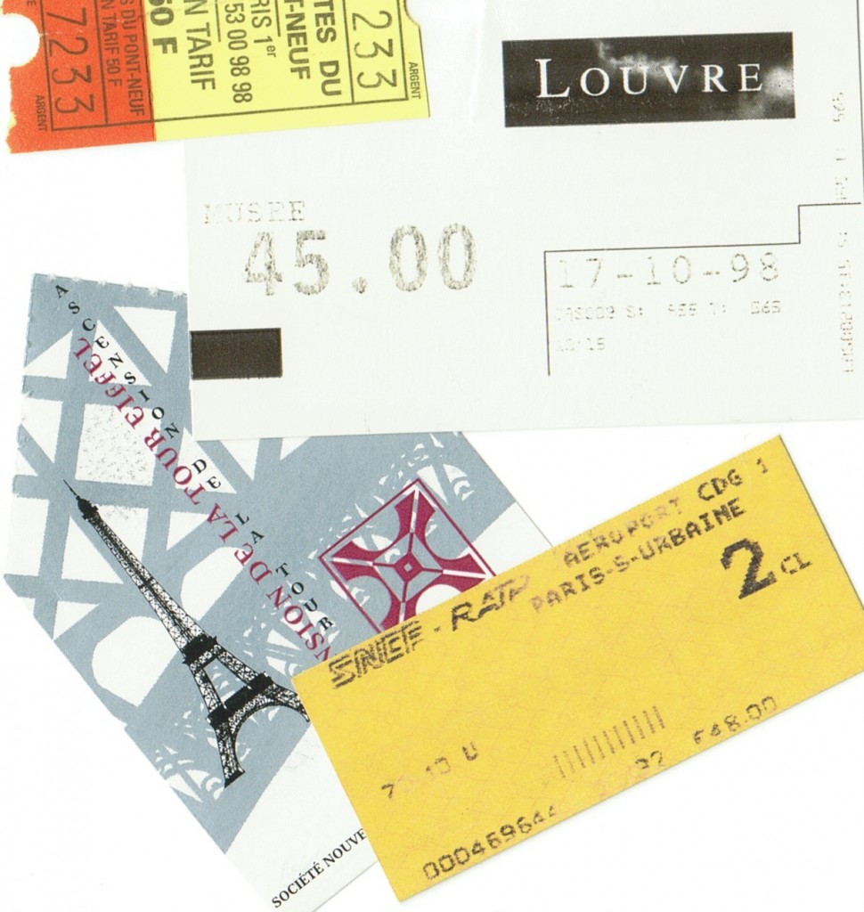 Paris tourism tickets from 1998