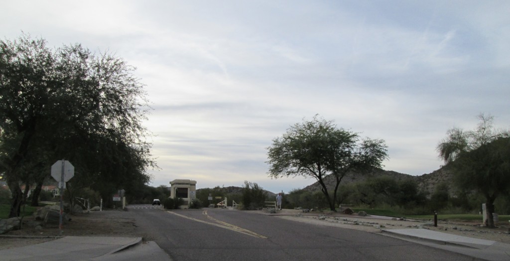 Pima Canyon entrance from Guadalupe