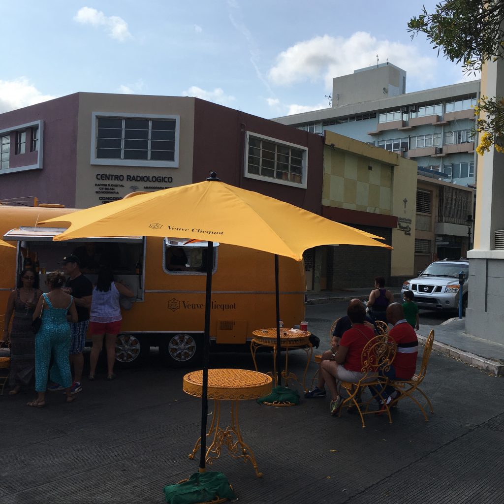 Verve Cliquot Champagne air stream trailer