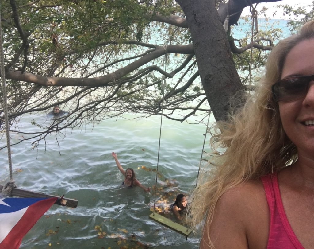 Ceiba Swings selfie from the pier