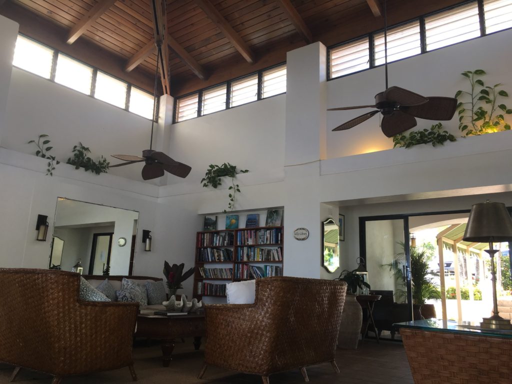 Classic Caribbean style decor in the Mount Nevis Hotel Lobby