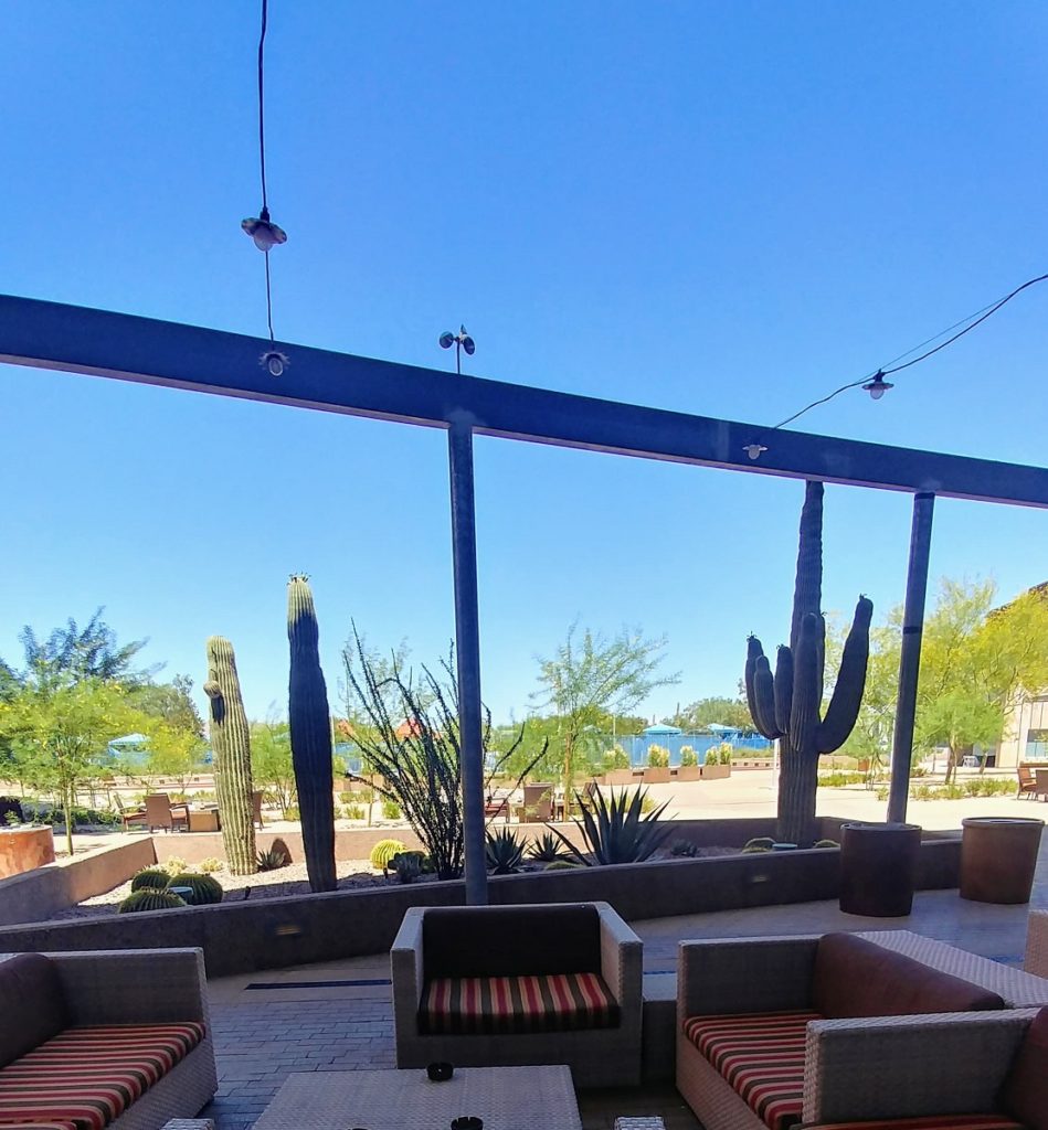 Talking Stick patio view of the Scottsdale Desert