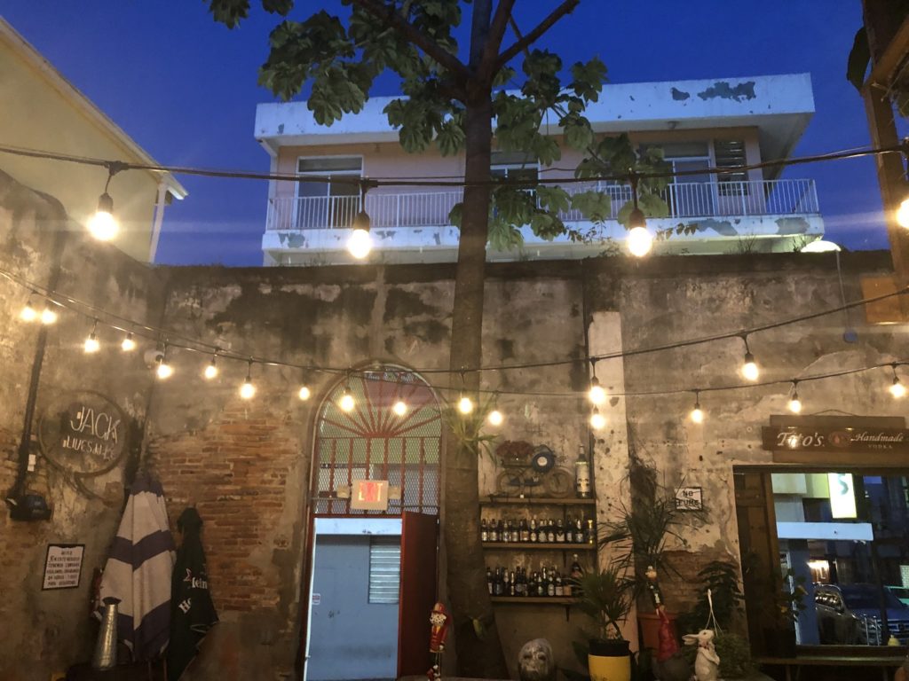 La Jibarita restaurant interior at night