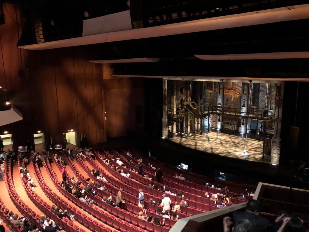 Bellas de Artes Puerto Rico Interior view of the main stage for Hamilton 2019