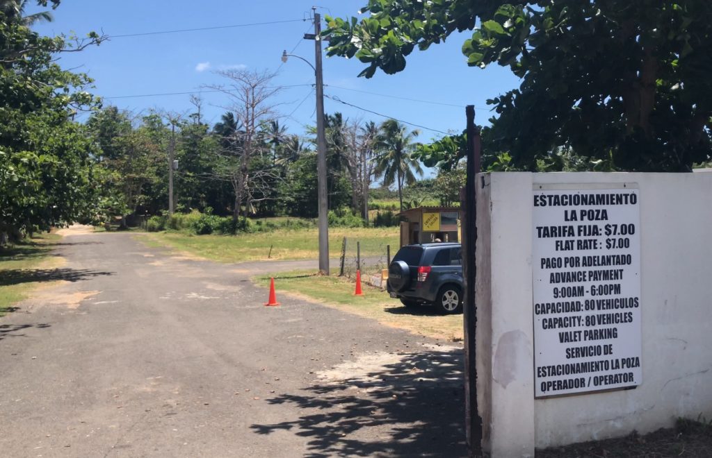 Estacionamiento La Poza, paid parking lot with access to the Natural Pools of La Poza del las Mujeres and Piscinas Naturales, Manati, Puerto Rico
JenThereDoneThat