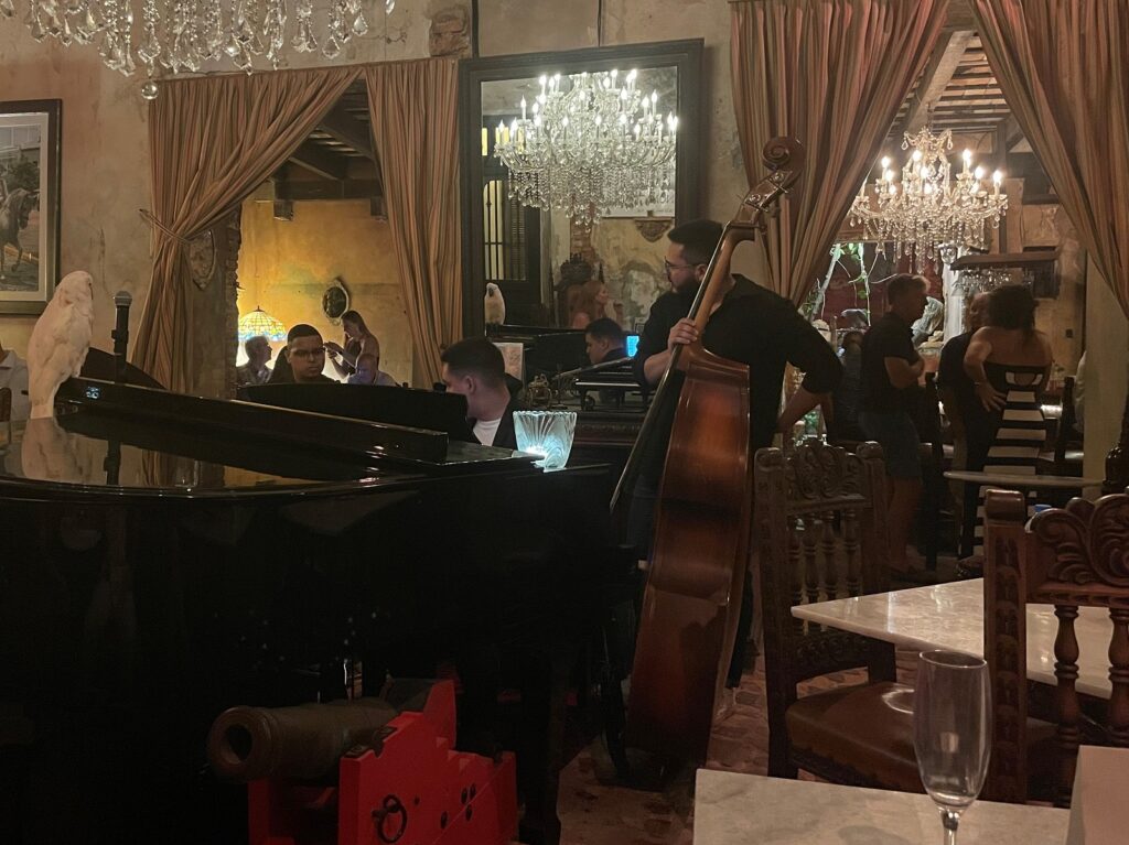 Cannon Club piano bar at the Gallery Inn located in Old San Juan, Puerto Rico